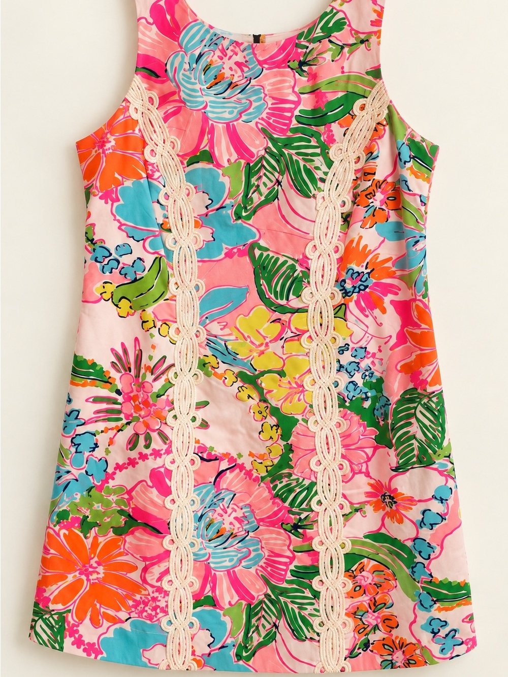 Lilly Pulitzer 20th Anniversary Floral Dress Sz 12 – Tropical Print – Fits Small